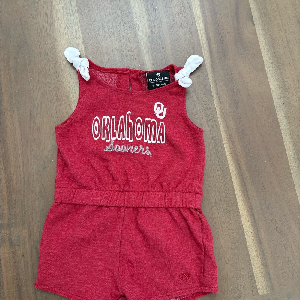 Colosseum Red Oklahoma Sooners Romper Toddler 6-12mo